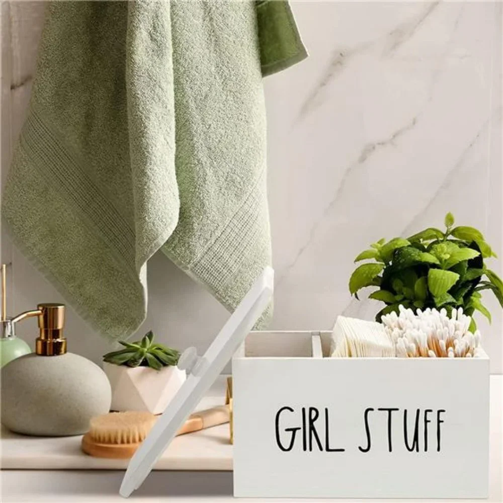 Bathroom Organizer Tampon Storage Container for Bathroom (Blank Style)